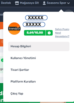 Trendyol Hesap Menüsü