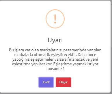 Eşleştirme Mesajı